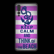 Coque  Huawei P20 Pro PREMIUM Keep Calm and Think Beach Rose