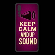 Coque  Huawei P20 Pro PREMIUM Keep Calm and Up Sound Rose