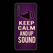 Coque  Huawei P20 Pro PREMIUM Keep Calm and Up Sound Violet