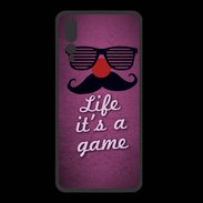 Coque  Huawei P20 Pro PREMIUM Life It's a game Rose ZG