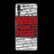 Coque  Huawei P20 Pro PREMIUM Wesh garde la pèche Rouge