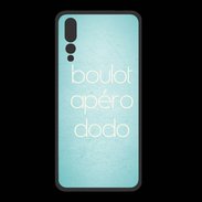 Coque  Huawei P20 Pro PREMIUM Boulot Apéro Dodo Turquoise ZG