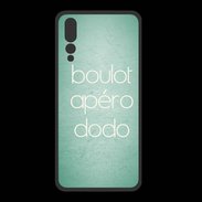 Coque  Huawei P20 Pro PREMIUM Boulot Apéro Dodo Vert ZG