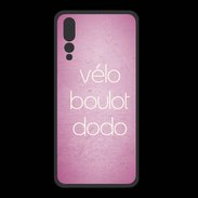 Coque  Huawei P20 Pro PREMIUM Vélo Boulot Dodo Rose ZG