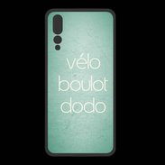 Coque  Huawei P20 Pro PREMIUM Vélo Boulot Dodo Vert ZG