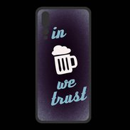 Coque  Huawei P20 Pro PREMIUM In Beer We trust bleu ZG