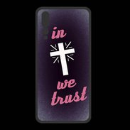 Coque  Huawei P20 Pro PREMIUM In Christ We trust Rouge ZG