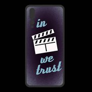 Coque  Huawei P20 Pro PREMIUM In Ciné We trust Bleu ZG