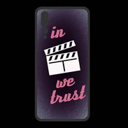 Coque  Huawei P20 Pro PREMIUM In Ciné We Trust Rouge ZG