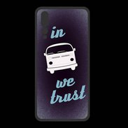 Coque  Huawei P20 Pro PREMIUM In Combi We trust Bleu ZG