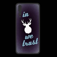 Coque  Huawei P20 Pro PREMIUM In Elan We trust Bleu ZG