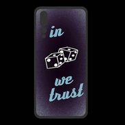 Coque  Huawei P20 Pro PREMIUM In Gamble We trust Bleu ZG