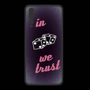 Coque  Huawei P20 Pro PREMIUM In Gamble We trust Rouge ZG