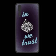 Coque  Huawei P20 Pro PREMIUM In Islam We trust Bleu ZG