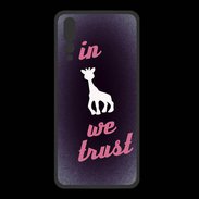 Coque  Huawei P20 Pro PREMIUM In Girafe We trust Rouge ZG