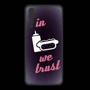 Coque  Huawei P20 Pro PREMIUM In Junk We trust Rouge ZG