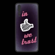 Coque  Huawei P20 Pro PREMIUM In Like We trust Rouge ZG