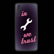 Coque  Huawei P20 Pro PREMIUM In Mecanic We trust Rouge ZG