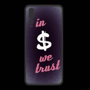 Coque  Huawei P20 Pro PREMIUM In Money We trust Rouge ZG