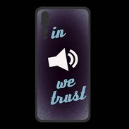 Coque  Huawei P20 Pro PREMIUM In Music We trust Bleu ZG