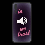 Coque  Huawei P20 Pro PREMIUM In Music We trust Rouge ZG