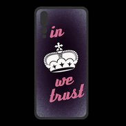 Coque  Huawei P20 Pro PREMIUM In Queen We trust Rouge ZG