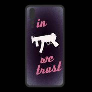 Coque  Huawei P20 Pro PREMIUM In Uzi We trust Rouge ZG