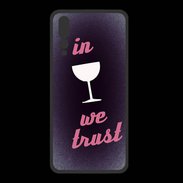 Coque  Huawei P20 Pro PREMIUM In Wine We trust Rouge ZG