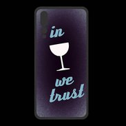 Coque  Huawei P20 Pro PREMIUM In Wine We trust Bleu ZG