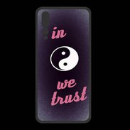 Coque  Huawei P20 Pro PREMIUM In Zen We trust Rouge ZG