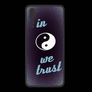 Coque  Huawei P20 Pro PREMIUM In Zen We trust Bleu ZG