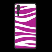 Coque  Huawei P20 Pro PREMIUM zèbre rose & blanc