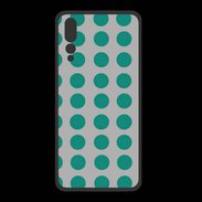 Coque  Huawei P20 Pro PREMIUM pois gris & turquoise