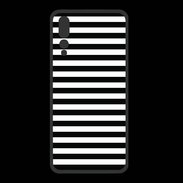 Coque  Huawei P20 Pro PREMIUM rayures noires et blanches