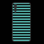 Coque  Huawei P20 Pro PREMIUM rayures noires et bleues