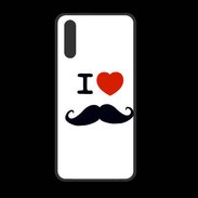 Coque  Huawei P20 PREMIUM I love Moustache