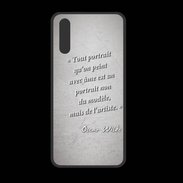 Coque  Huawei P20 PREMIUM Portrait Ame Gris Citation Oscar Wilde