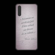 Coque  Huawei P20 PREMIUM Survie valeur Rose Citation Oscar Wilde