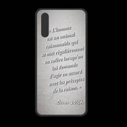 Coque  Huawei P20 PREMIUM Homme animal Gris Citation Oscar Wilde