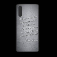 Coque  Huawei P20 PREMIUM Homme veut Noir Citation Oscar Wilde