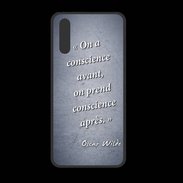 Coque  Huawei P20 PREMIUM Conscience Bleu Citation Oscar Wilde