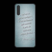 Coque  Huawei P20 PREMIUM Cynique Turquoise Citation Oscar Wilde