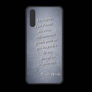Coque  Huawei P20 PREMIUM Sagesse rêves Bleu Citation Oscar Wilde