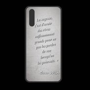 Coque  Huawei P20 PREMIUM Sagesse rêves Gris Citation Oscar Wilde