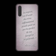 Coque  Huawei P20 PREMIUM Sagesse rêves Rose Citation Oscar Wilde