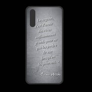 Coque  Huawei P20 PREMIUM Sagesse rêves Noir Citation Oscar Wilde