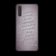 Coque  Huawei P20 PREMIUM Sagesse rêves Violet Citation Oscar Wilde