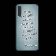 Coque  Huawei P20 PREMIUM Sincérité fatale Turquoise Citation Oscar Wilde