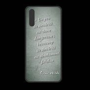 Coque  Huawei P20 PREMIUM Sincérité fatale Vert Citation Oscar Wilde