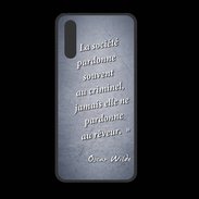 Coque  Huawei P20 PREMIUM Société rêveur Bleu Citation Oscar Wilde